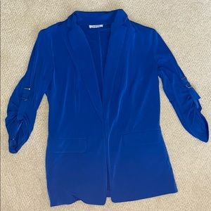 Blue silky soft Calvin Klein blazer.